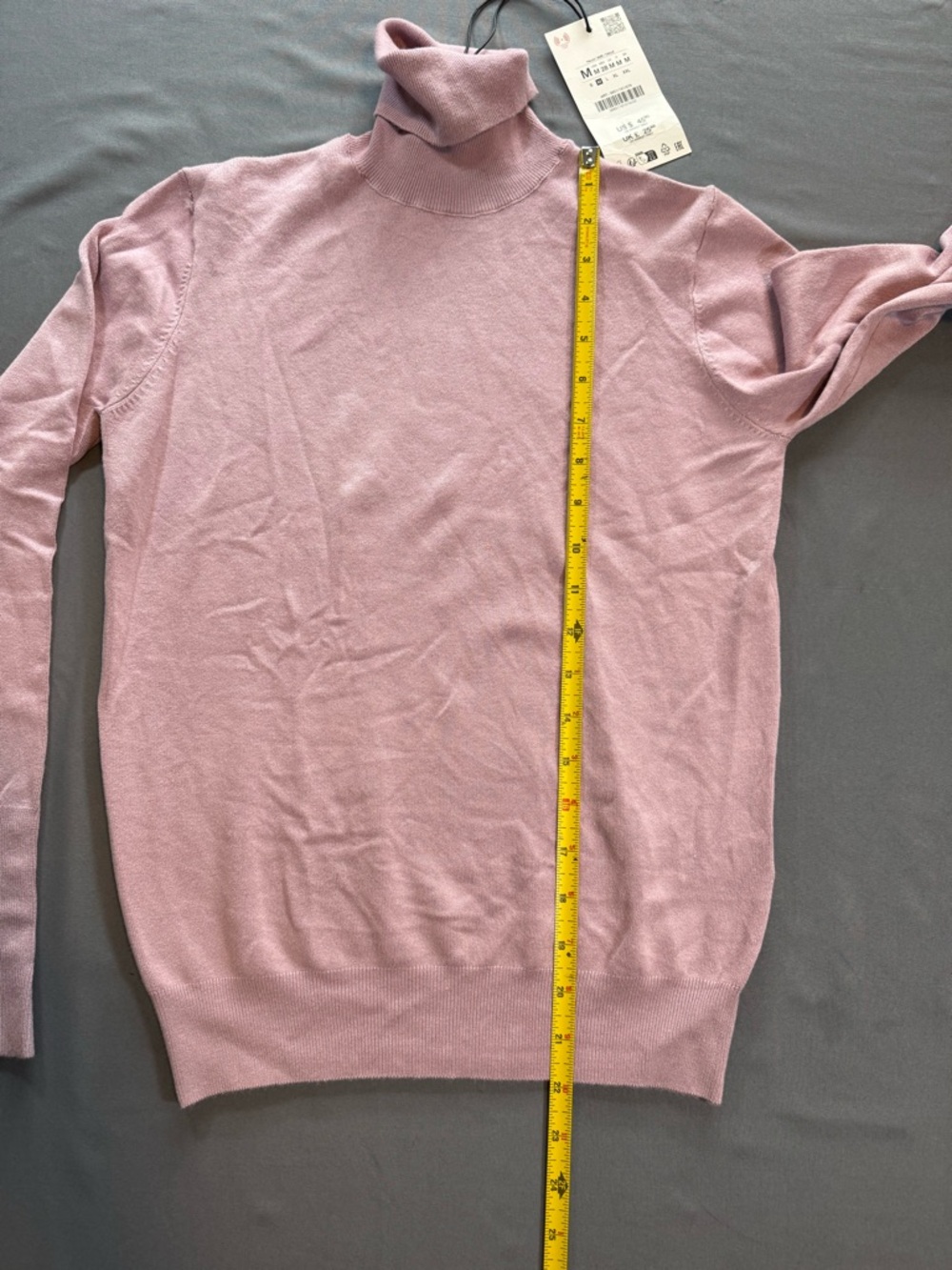Zara Purple Turtleneck Sweater Lightweight Size M - Picture 6 of 7